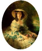 Franz Xaver Winterhalter Eugenie of Montijo, Empress of France oil on canvas